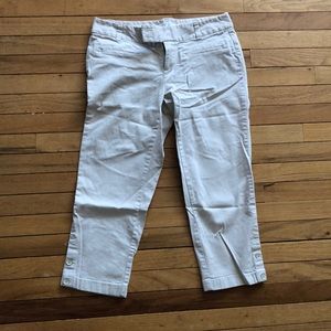 Loft Size 0 Petite Light Khaki Cropped Pants